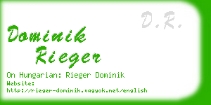 dominik rieger business card